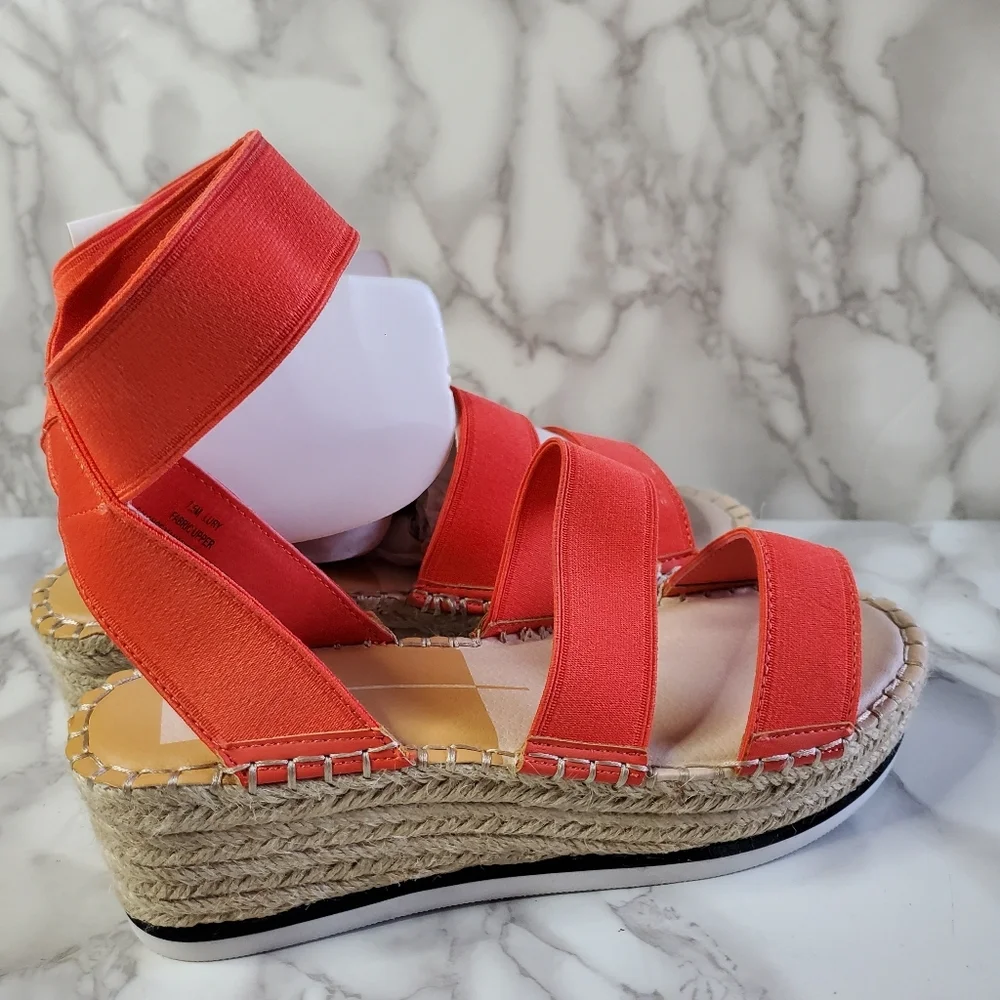 Dolve Vita Coral Elastic Espadrille Sandals 7.5